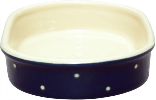 Fischbüchse oval, handgemalte Keramik