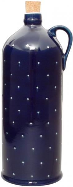 Flasche 2,5, handgemalte Keramik