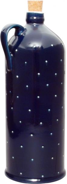 Flasche 2,5, handgemalte Keramik