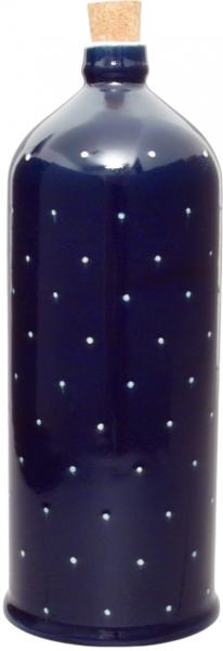 Flasche 2,5, handgemalte Keramik