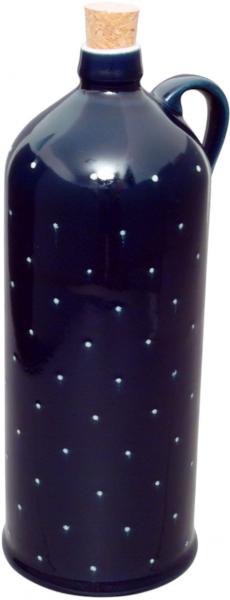 Flasche 2,5, handgemalte Keramik