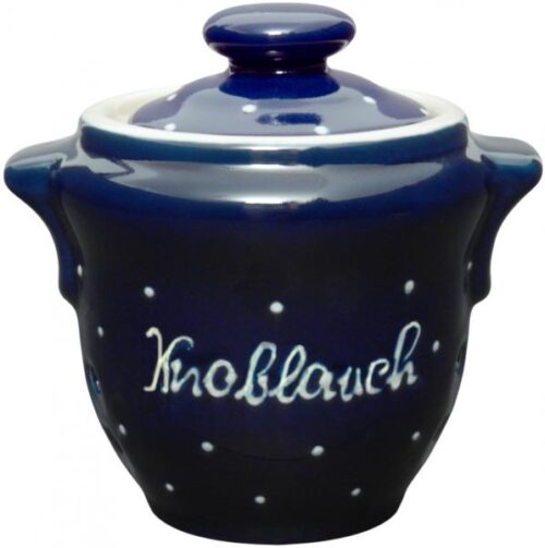 Knoblauchtopf, handgemalte Keramik