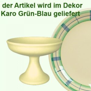 Zierkeramik & Geschenkartikel im Dekor Karo Grün-Blau