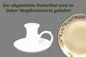 Leuchter im Dekor Vergissmeinnicht