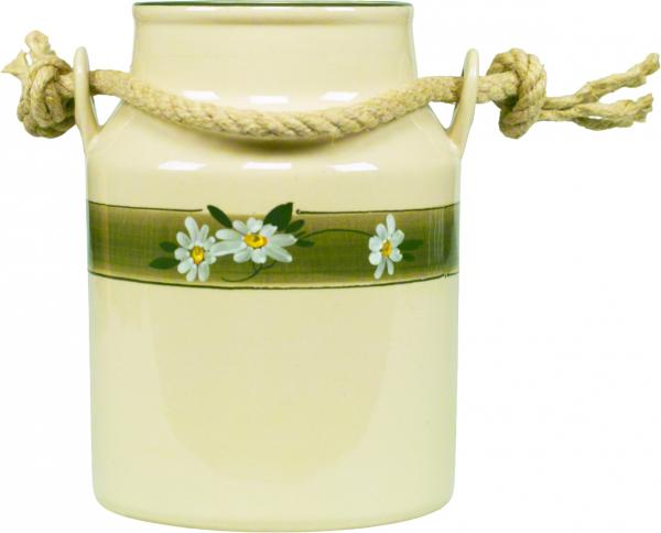Milchkannen H 18 cm im Dekor Margueritenblume
