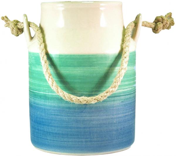 Milchkannen H 23 cm im Dekor Aqua