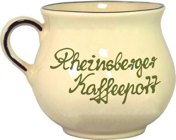Mollytasse groß 0,4 mit Schrift (2 Zeilen) im Dekor Mohn