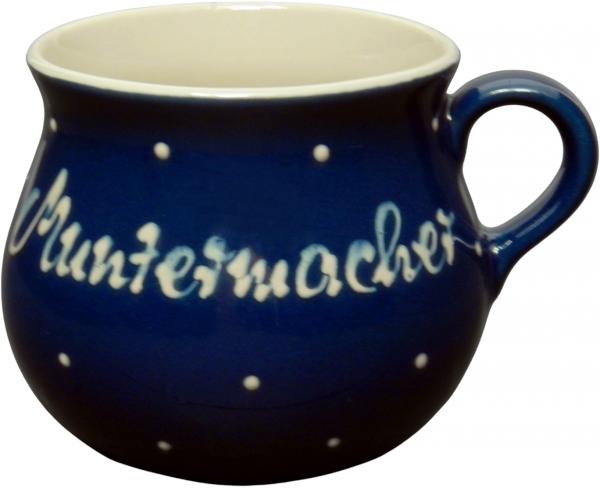 Mollytasse mit Schrift, handgemalte Keramik