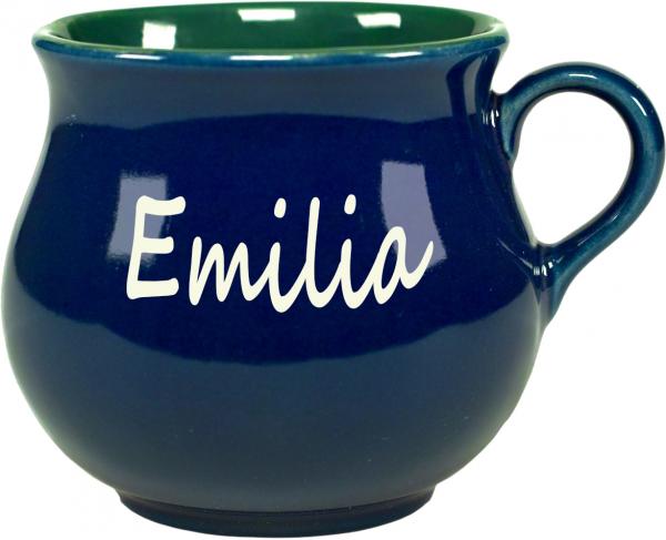 Mollytasse klein 0,25 mit Schrift (1 Zeile) im Dekor Uta
