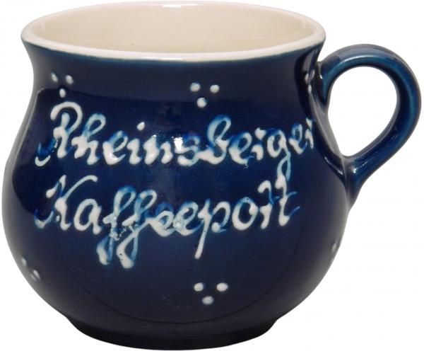 Mollytasse groß 0,4 mit Schrift (2 Zeilen), handgemalte Keramik