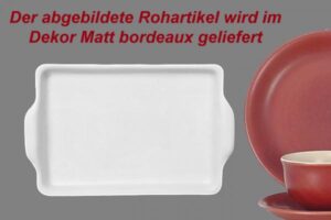 Teller & Platten im Dekor Matt Bordeaux