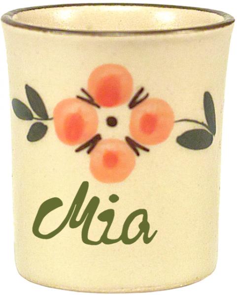 Schnaps-/Eierbecher im Dekor Wilde Rose