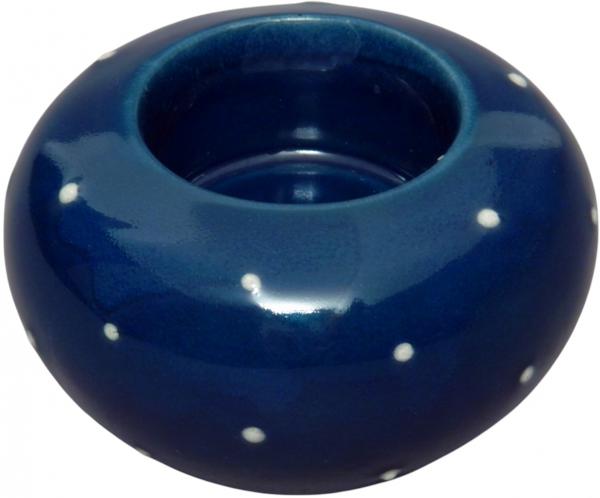 Teelicht im Dekor Blau 1 Punkt