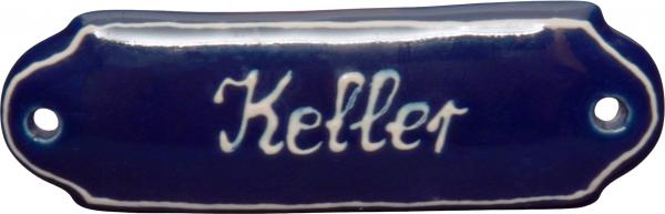 Türschild im Dekor Blau 1 Punkt