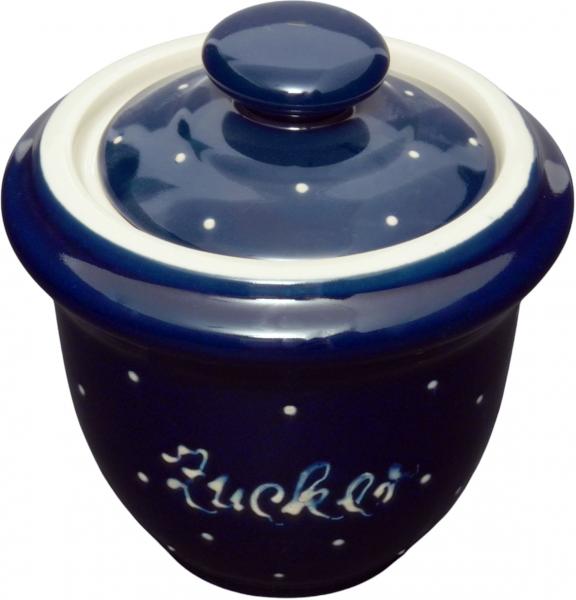 Zuckertopf, handgemalte Keramik