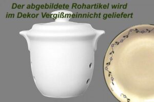 Küchenkeramik im Dekor Vergissmeinnicht