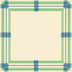 Dekor Karo Grün-Blau